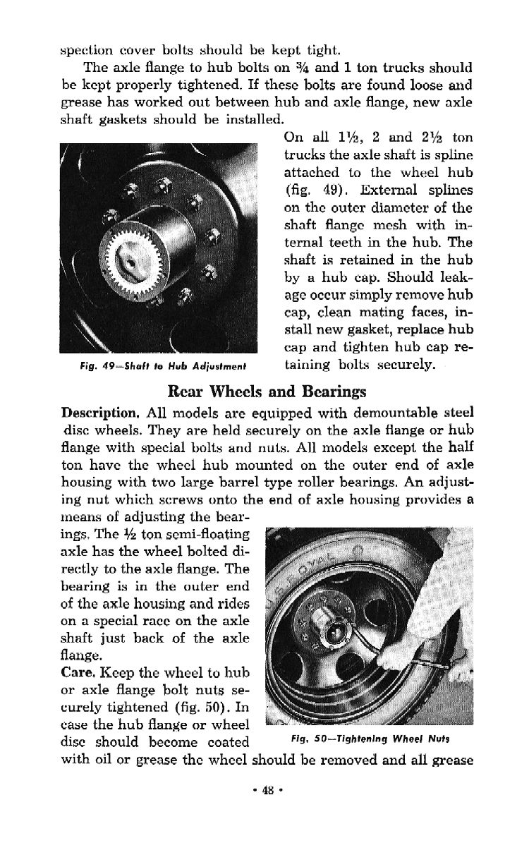 1956 Chevrolet Trucks Operators Manual Page 63